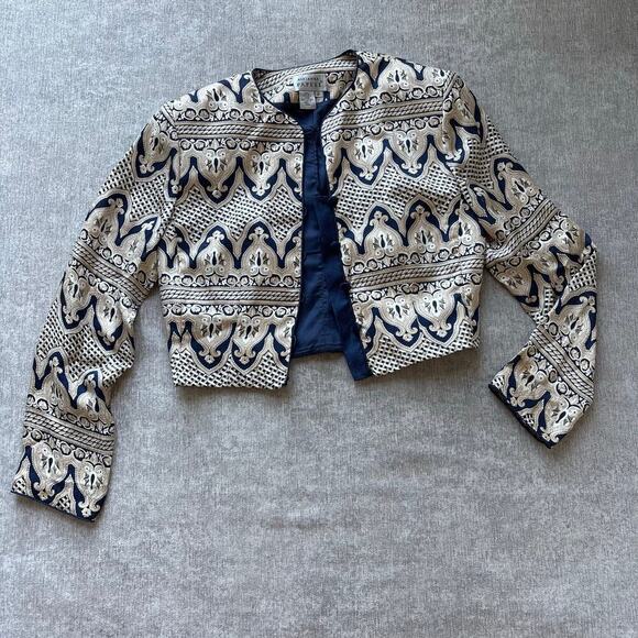 Adrianna Papell Jackets & Blazers - Adrianna Papell Cropped Silk Jacket